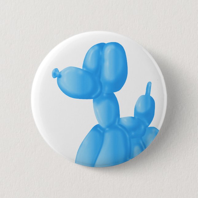 Blue Poodle Button (Front)