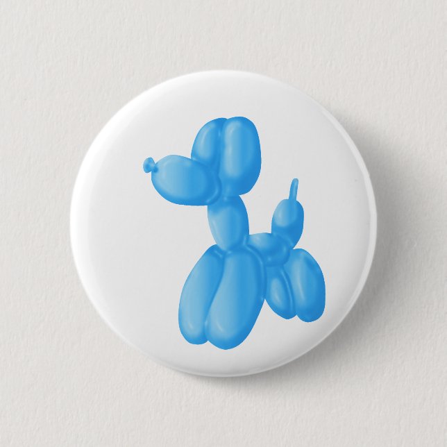 Blue Poodle Button (Front)