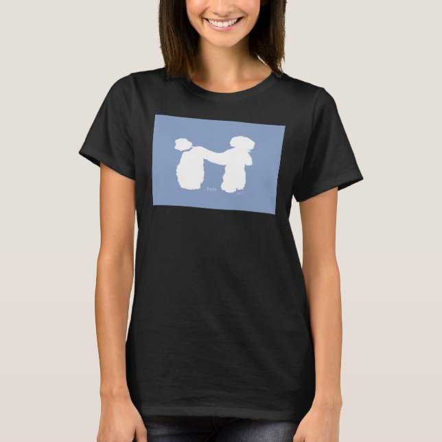 Blue Poodle Dog Tony Fernandes T-Shirt (Front)