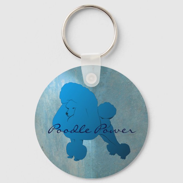Blue Poodle Keychain (Front)