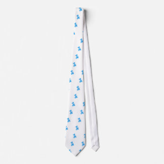 Blue Poodle Neck Tie