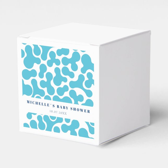 Blue Pool Cool Personalised Baby Shower Box (Front Side)