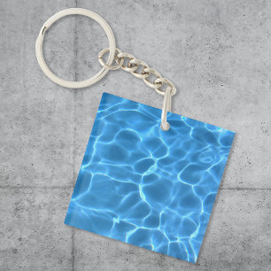 Blue Pool Pattern Keychain