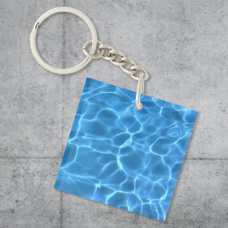 Blue Pool Pattern Keychain