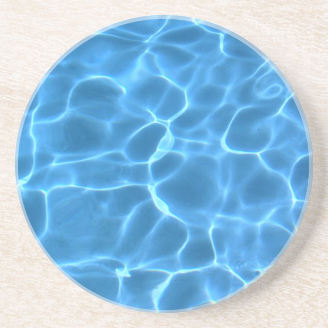 Blue Pool Pattern Sandstone Coaster (Front)