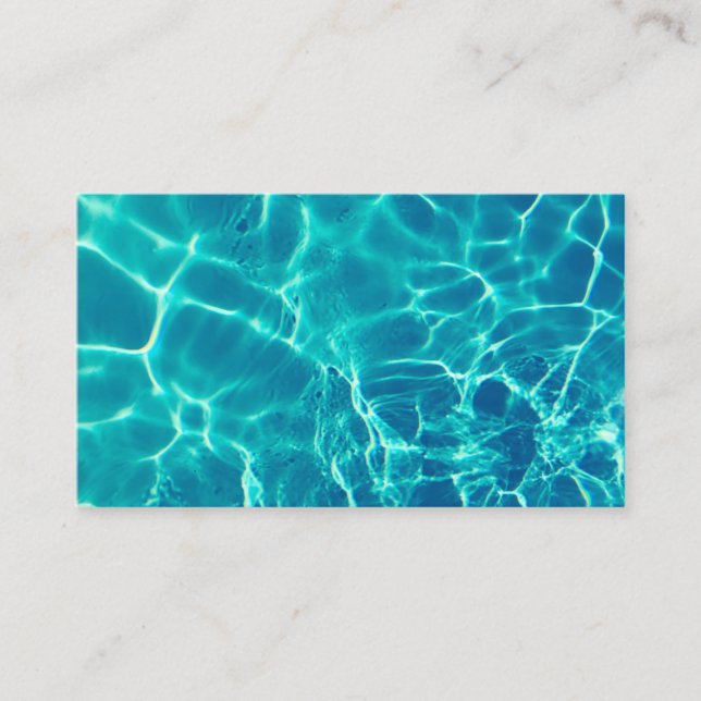 Blue Pool Water Ripples Business Cards (Front)