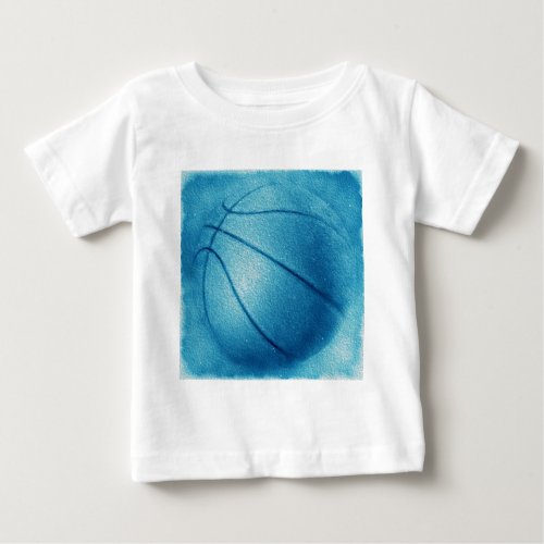 Blue Pop Art Basketball Baby T_Shirt