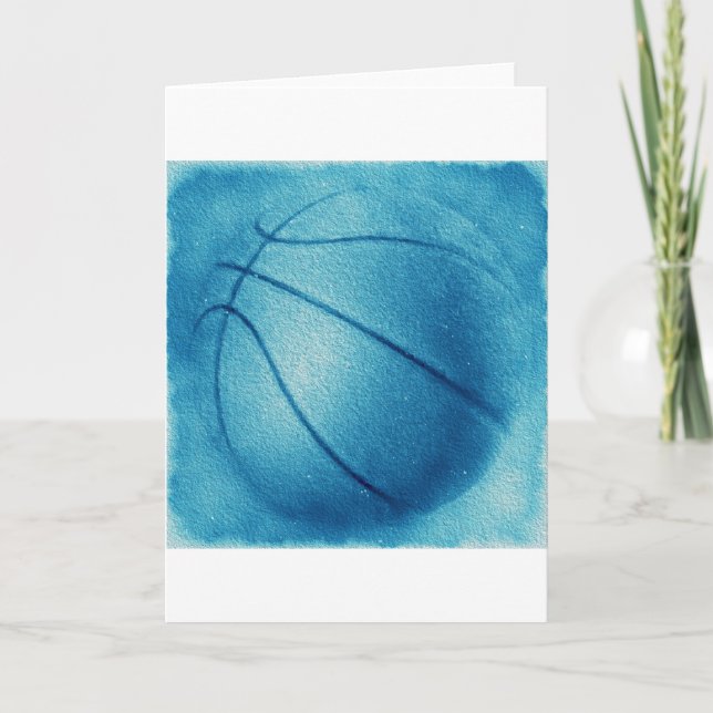 Blue Pop Art Basketball Card (Front)