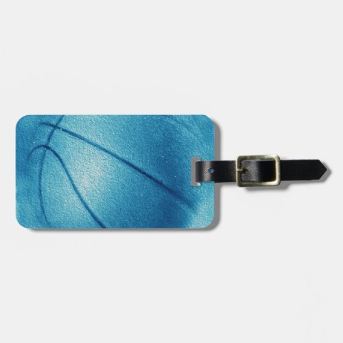 Blue Pop Art Basketball Luggage Tag