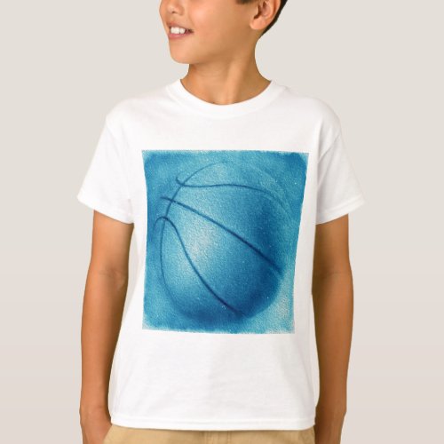 Blue Pop Art Basketball T_Shirt