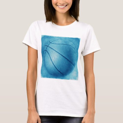 Blue Pop Art Basketball T_Shirt
