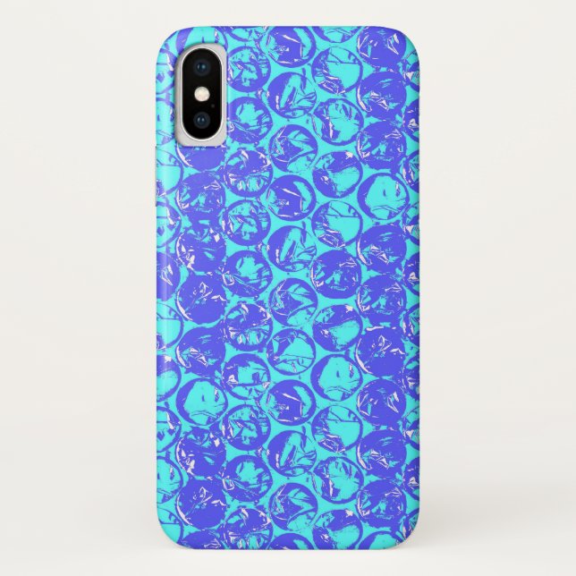 Blue pop art bubble wrap Case-Mate iPhone case (Back)