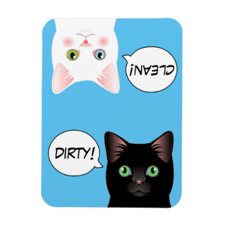Blue Pop Art Cat Dirty Clean Dishwasher Magnet
