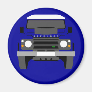 Blue Pop art Classic Land Rover Defender Magnet