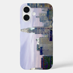 Blue Pop Art New York City iPhone 16 Case