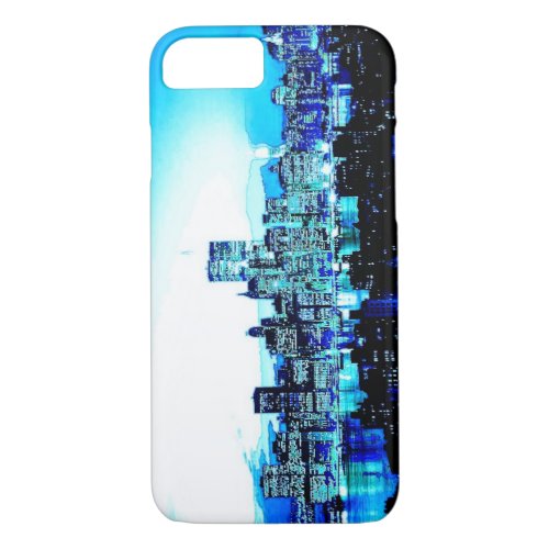 Blue Pop Art New York City iPhone 7 Case