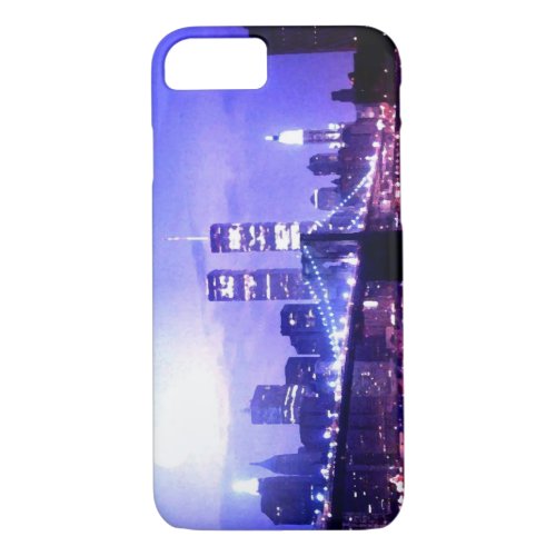 Blue Pop Art New York City iPhone 7 Case