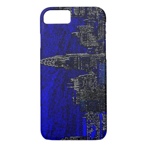 Blue Pop Art New York City iPhone 7 Case