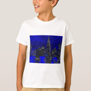 Blue Pop Art New York City T-Shirt