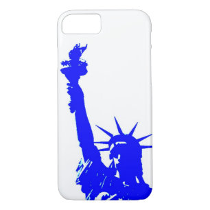 Blue Pop Art Statue of Liberty iPhone 7 Case