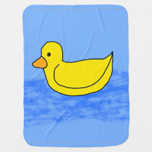 Blue Popcorn Anime Ducky Baby Blanket