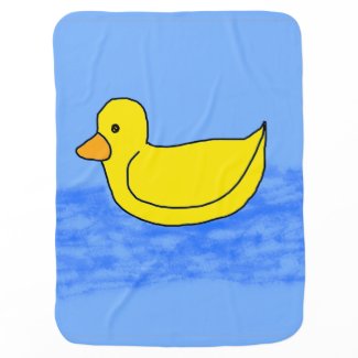 Blue Popcorn Anime Ducky Baby Blanket