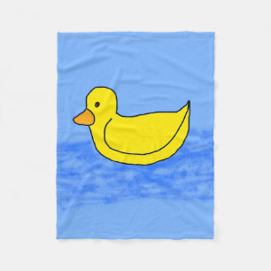 Blue Popcorn Anime Ducky  Fleece Blanket