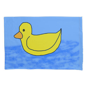 Blue Popcorn Anime Ducky Pillow Case