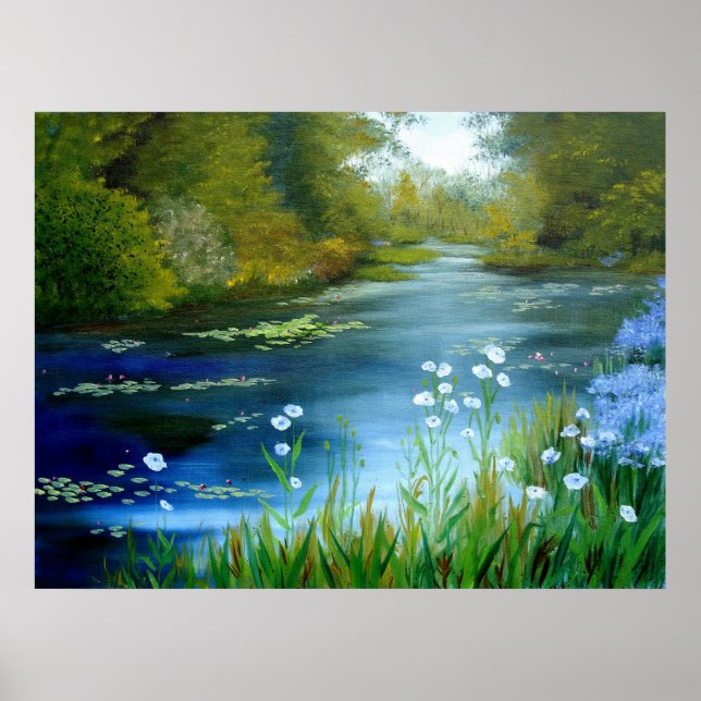 Blue Poppies Print (Front)