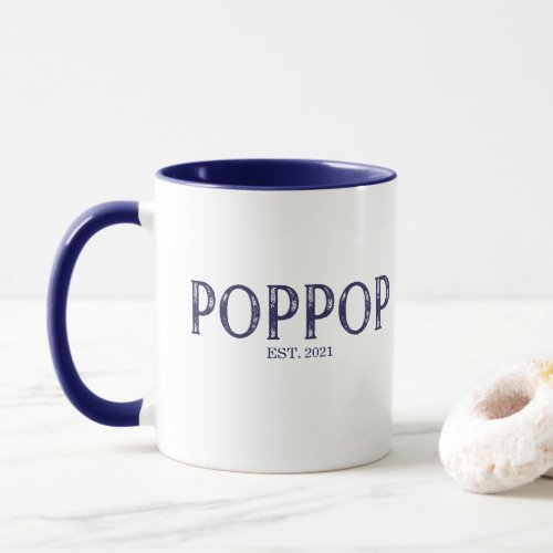 Blue PopPop Year Established Mug