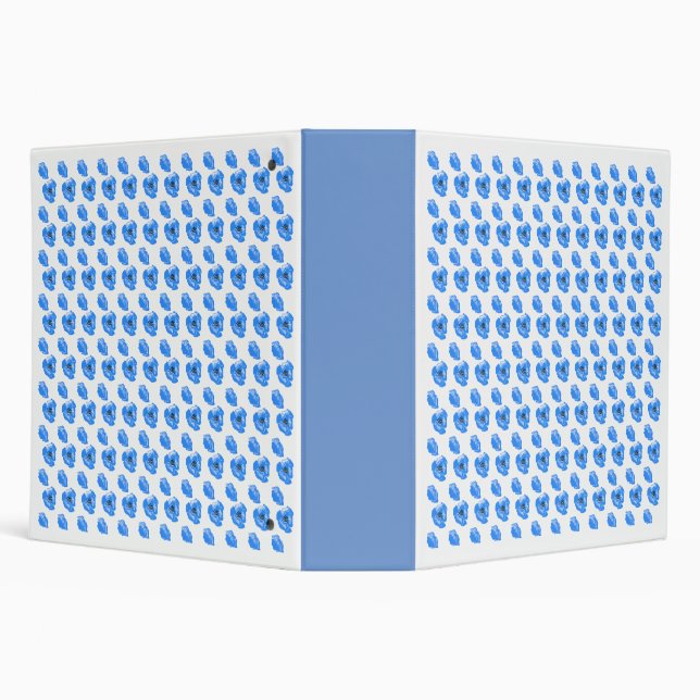 Blue poppy Flowers summer nature pattern  3 Ring Binder (Background)