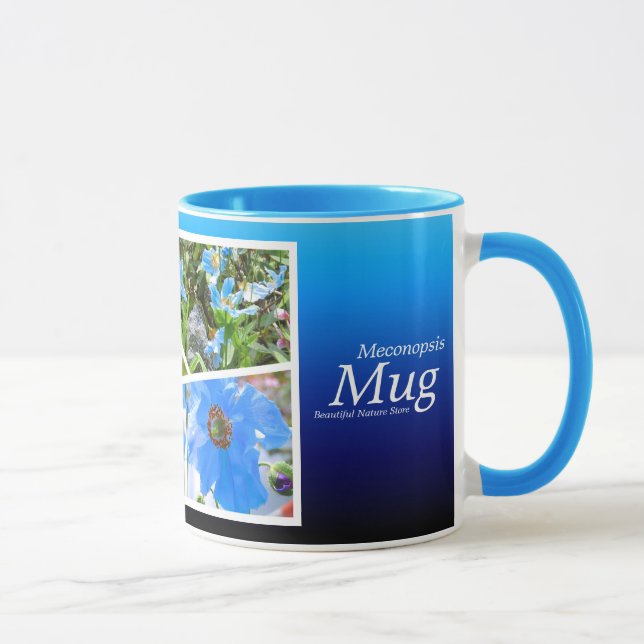 blue poppy mug (Right)