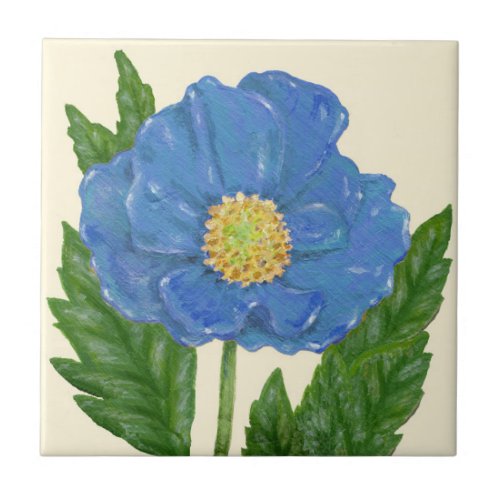 Blue Poppy tile