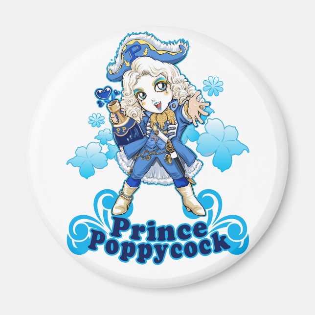 Blue Poppycock Magnet (Front)