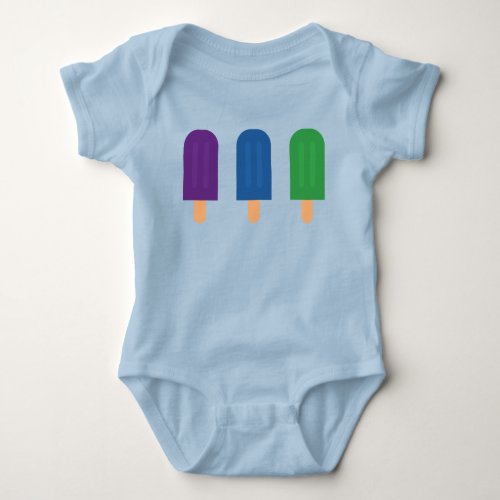 Blue Popsicle Baby Bodysuit