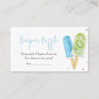 Blue Popsicle Baby Shower Diaper Raffle