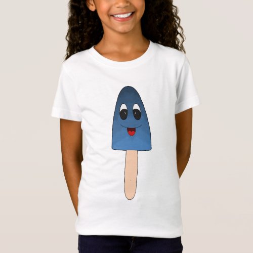 Blue Popsicle Symmetrical Doodle  Digital Art T_Shirt