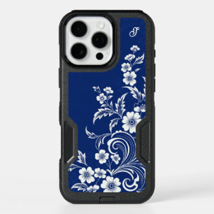 Blue Porcelain Bloom iPhone 16 Pro Max Case