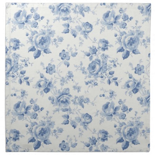 Blueporcelainblue chinafloral toilechinoiserie cloth napkin