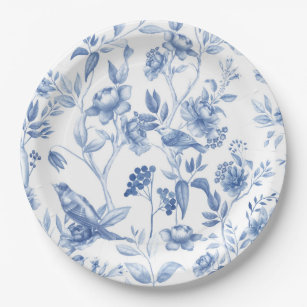 Blue French Toile Paper Party Dinnerware – Hester & Cook