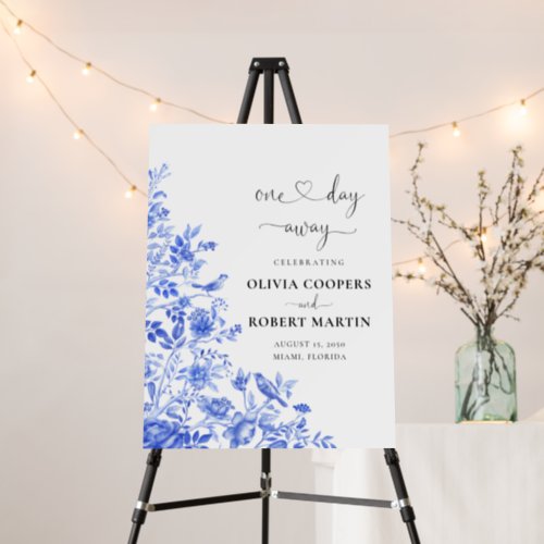 Blue Porcelain Floral Chinoiserie One Day Away Foam Board