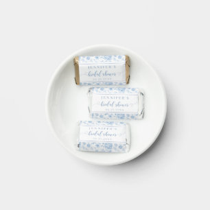 Blue Porcelain Toile Floral Bridal Shower  Hershey's Miniatures