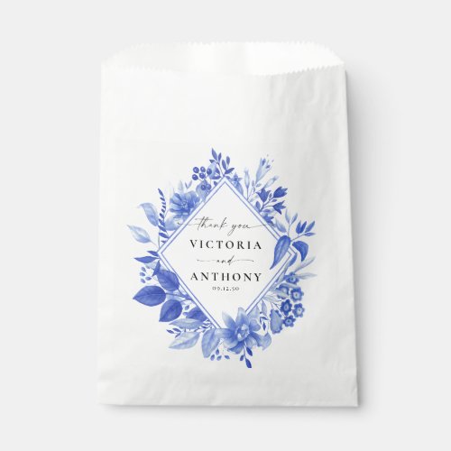 Blue Porcelain Wedding Favor Bag