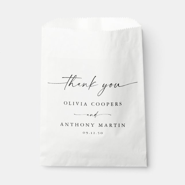 Blue Porcelain Wedding Favor Bag (Front)