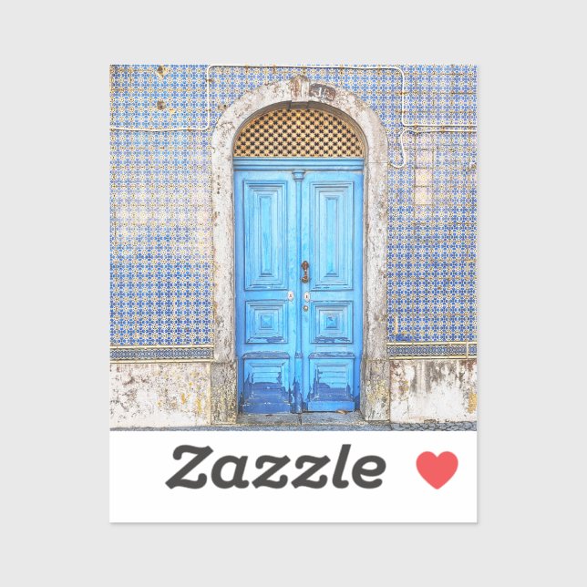 Blue Portugal Door Sticker (Sheet)