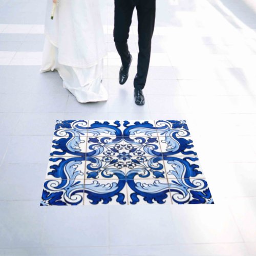 Blue Portuguese Azulejo Tile Home and Living Floor Decals