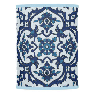 Blue Portuguese Azulejos Floral Tile Pattern Lamp Shade