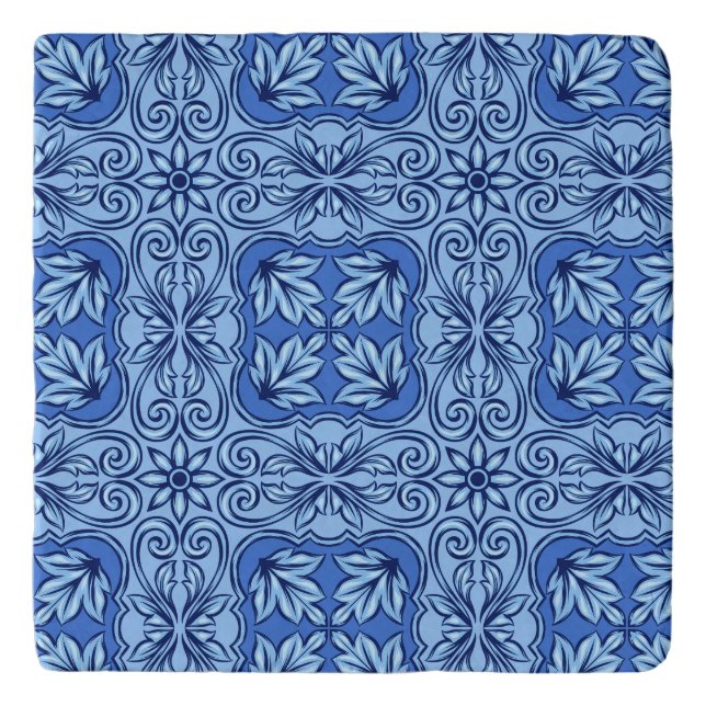 Blue Portuguese Tile Trivet (Front)