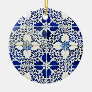 Blue, Portuguese Tiles Ceramic Ornament