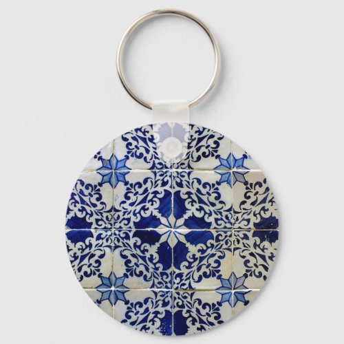 Blue Portuguese Tiles Keychain